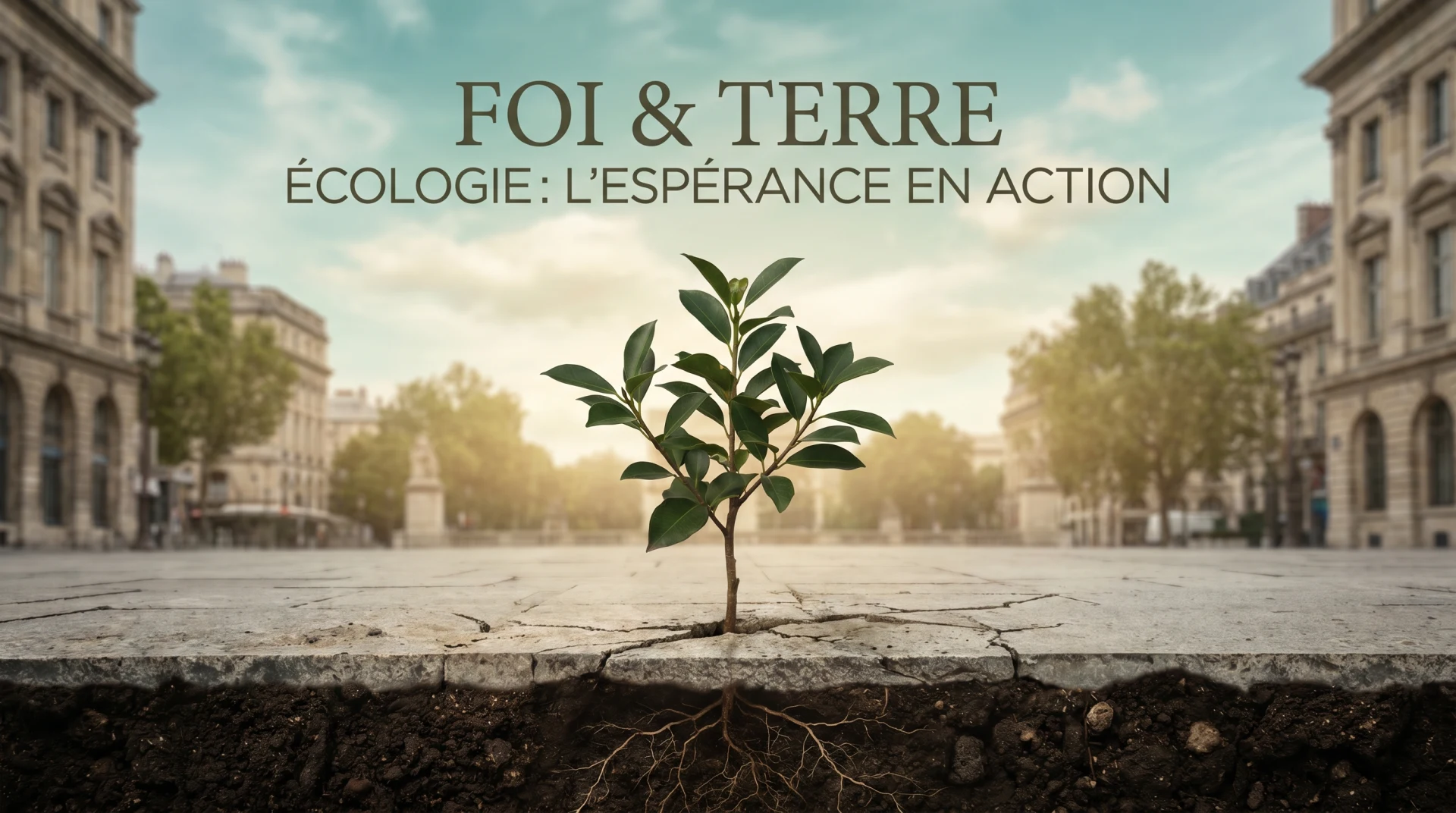 Feuille abstraite en lignes claires, symbole du soin de la création.