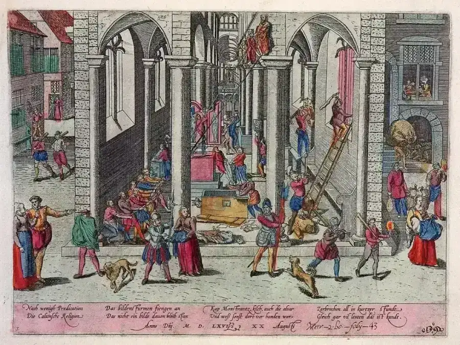 Iconoclasme à Zurich en 1524, église nettoyée